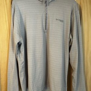 Columbia Light Gray Striped Pullover